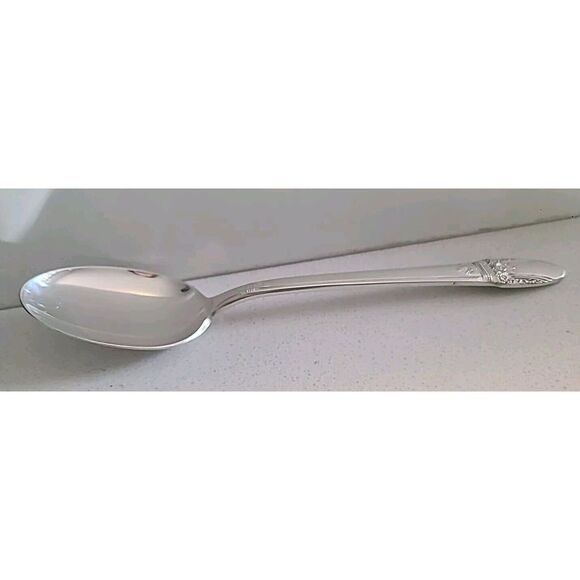 1847 Rogers IS FIRST LOVE Dessert Oval Soup Spoon Silverplate Flatware 6 5/8" - Picture 1 of 7